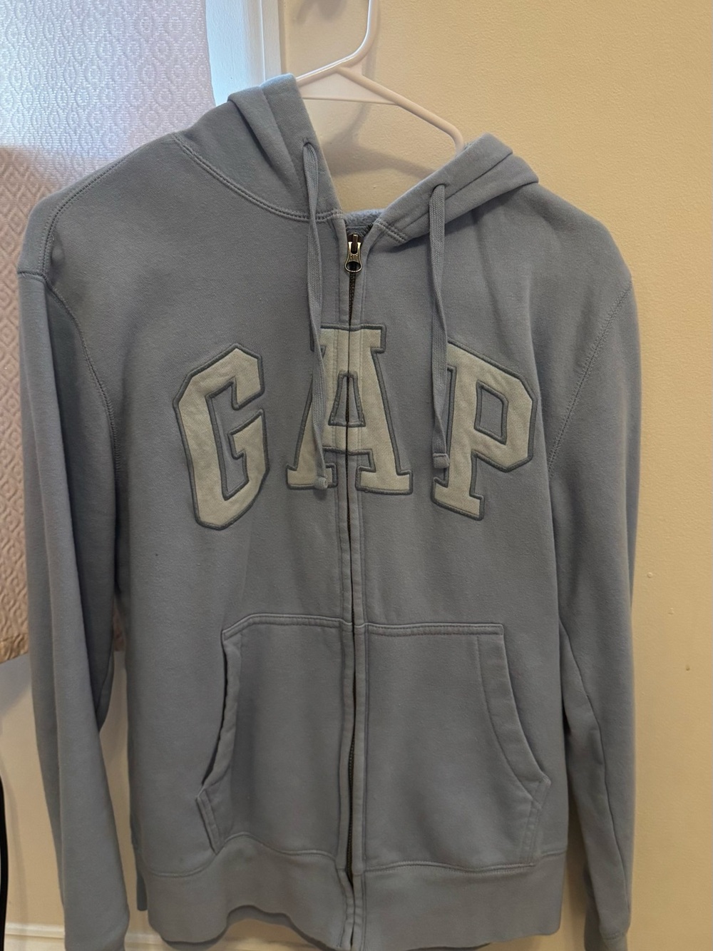 GAP Light Blue Kids Zip Hoodie with Appliqué Logo